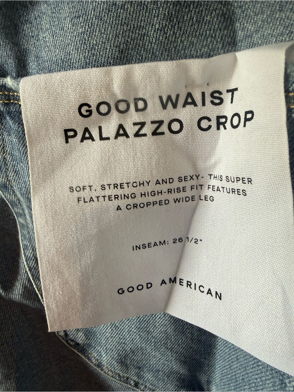 Good American Light Wash High-Rise Wide Leg Jeans - Picture 3 of 5